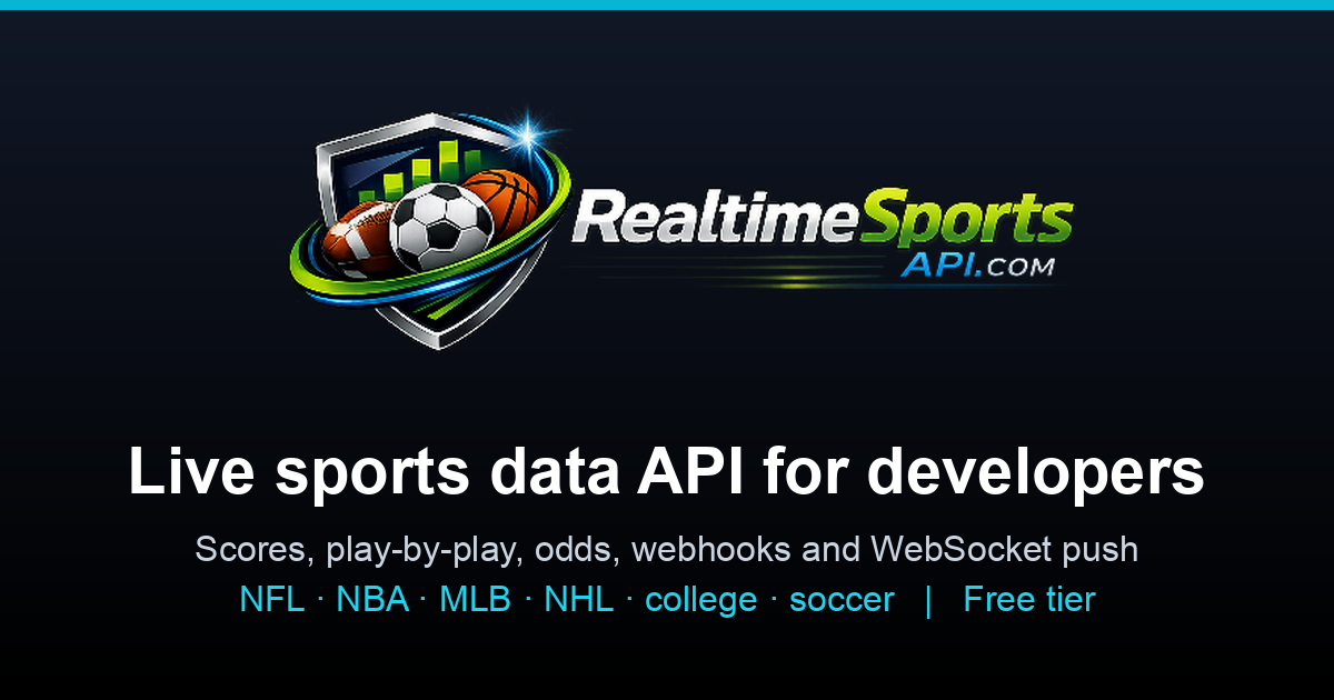 NHL API: schedules, live scores, odds and injuries | Realtime Sports API